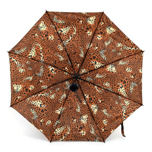 Wholesale Manual Open Cheetah Print Compact Umbrella