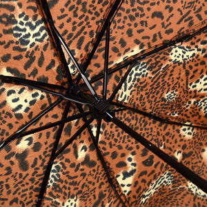 Wholesale Manual Open Cheetah Print Compact Umbrella