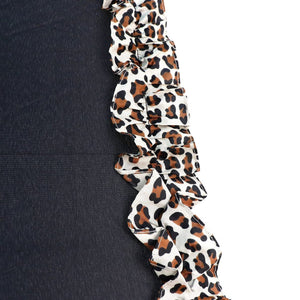 Wholesale Black Leopard Lace Hook Handle Parasol