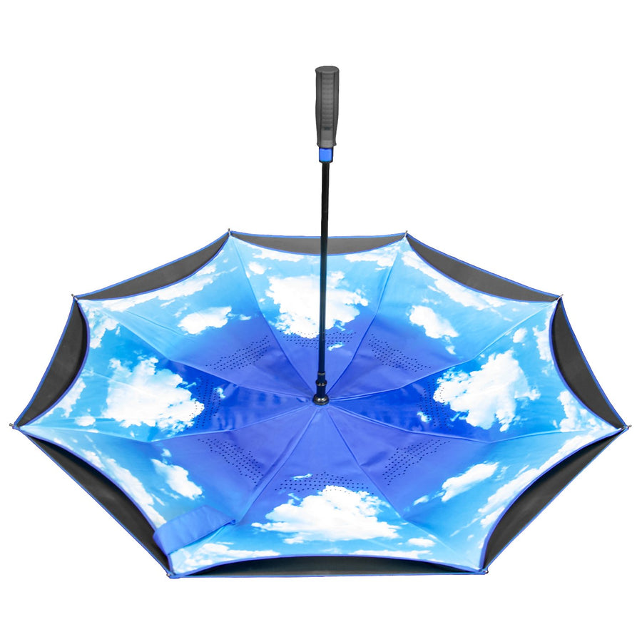 Wholesale Auto Open Blue Sky Inverted Umbrella