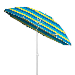 Wholesale Caribbean Joe Blue Yellow Stripe UV Beach Umbrella