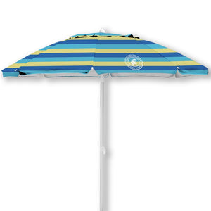 Wholesale Caribbean Joe Blue Yellow Stripe Vented Canopy UV Beach Umbrella