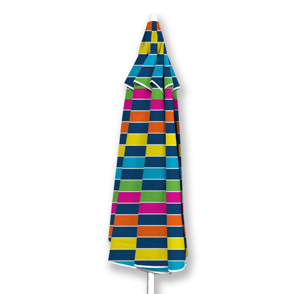 Wholesale Caribbean Joe Rainbow Stripe Vented Canopy UV Beach Umbrella