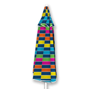 Wholesale Caribbean Joe Rainbow Stripe Vented Canopy UV Beach Umbrella