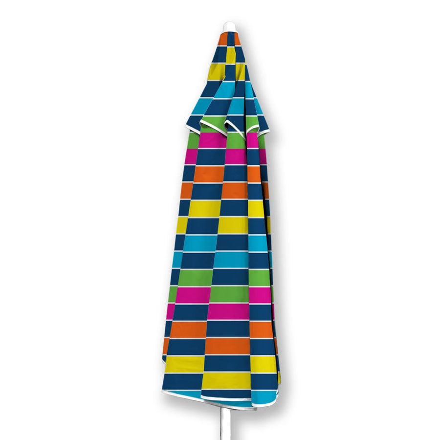 Wholesale Caribbean Joe Rainbow Stripe Vented Canopy UV Beach Umbrella