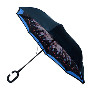 Wholesale Spring Feather Double Layer Inverted Umbrella