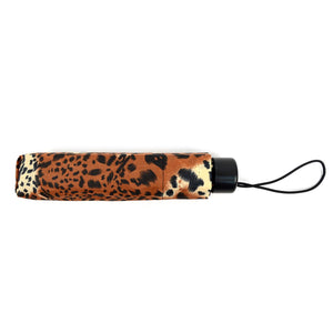 Wholesale Manual Open Cheetah Print Compact Umbrella