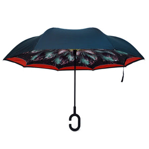 Wholesale Galaxy Flower Double Layer Inverted Umbrella