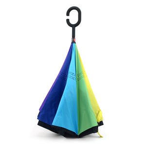 Wholesale Rainbow Double Layer Inverted Umbrella