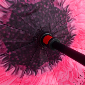 Wholesale Pink Rose Flower Double Layer Inverted Umbrella