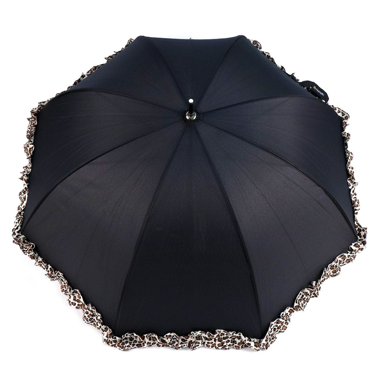Wholesale Black Leopard Lace Hook Handle Parasol