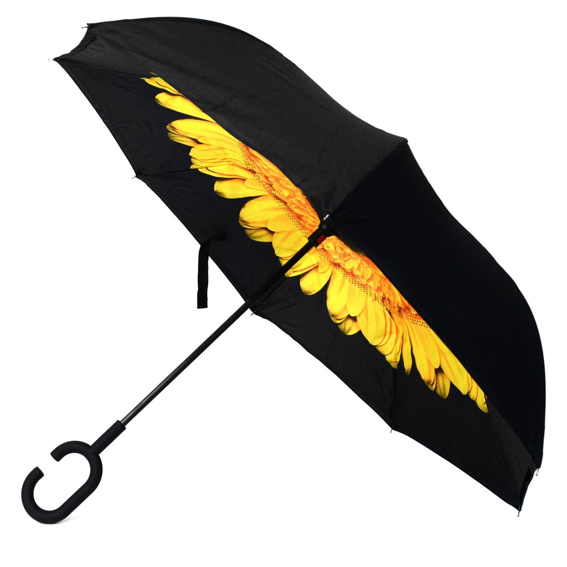 Wholesale Yellow Flower Double Layer Inverted Umbrella