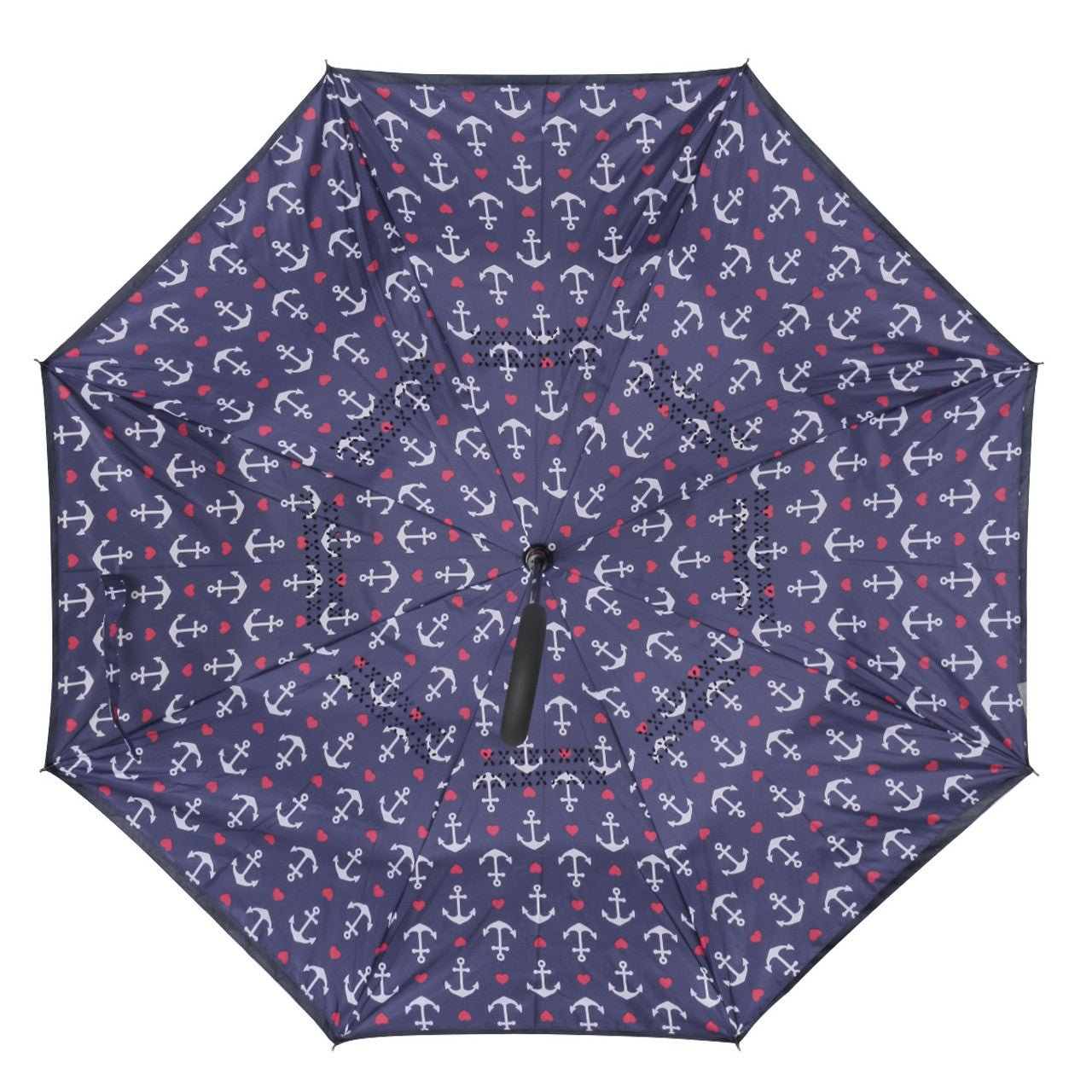 Wholesale Anchor Pattern Reverse Open Inverted Umbrella