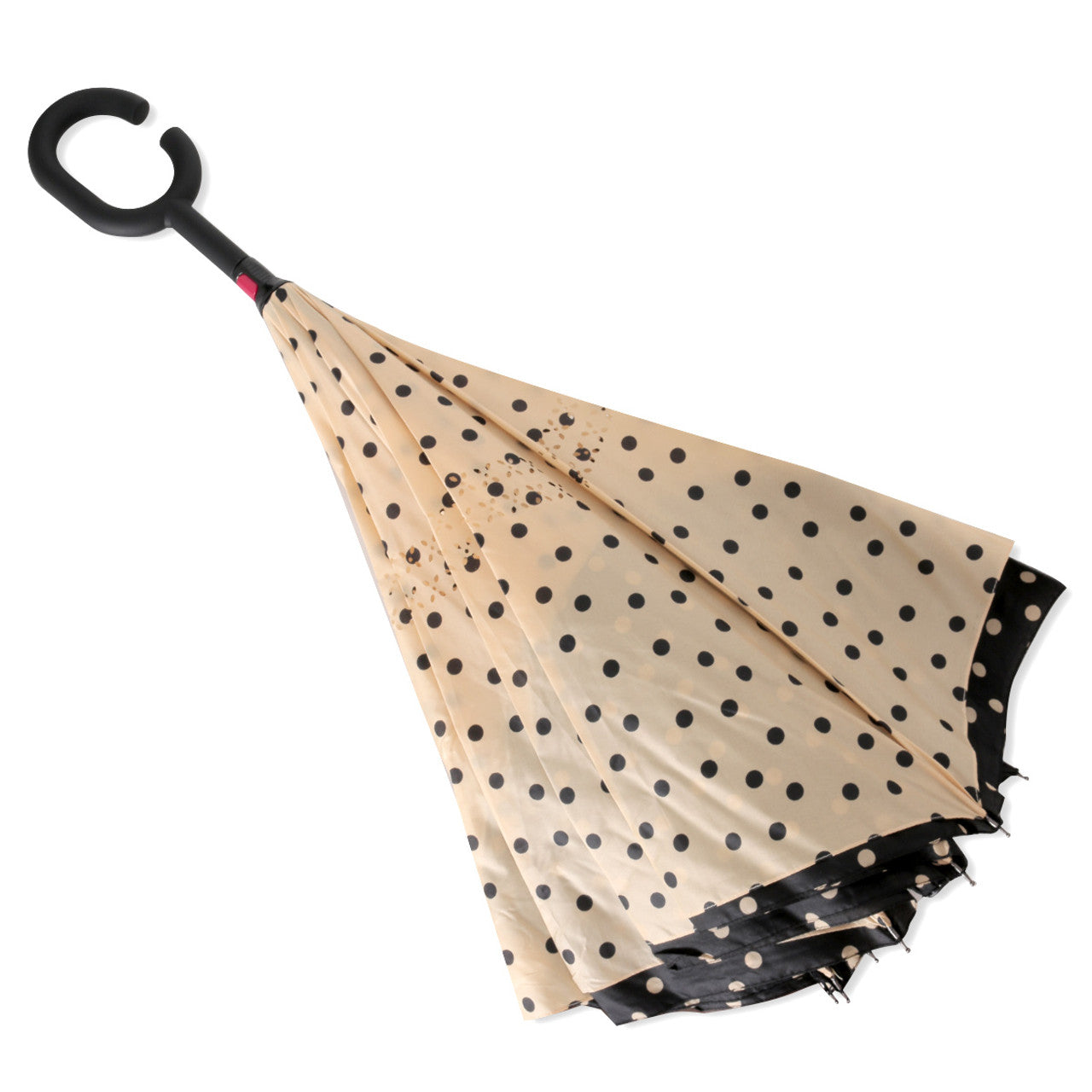 Wholesale Polka Dot Reverse Open Inverted Umbrella
