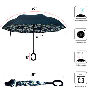 Daisy Flower Double Layer Inverted Umbrella - IUM18060