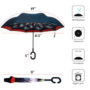 Wholesale Galaxy Flower Double Layer Inverted Umbrella