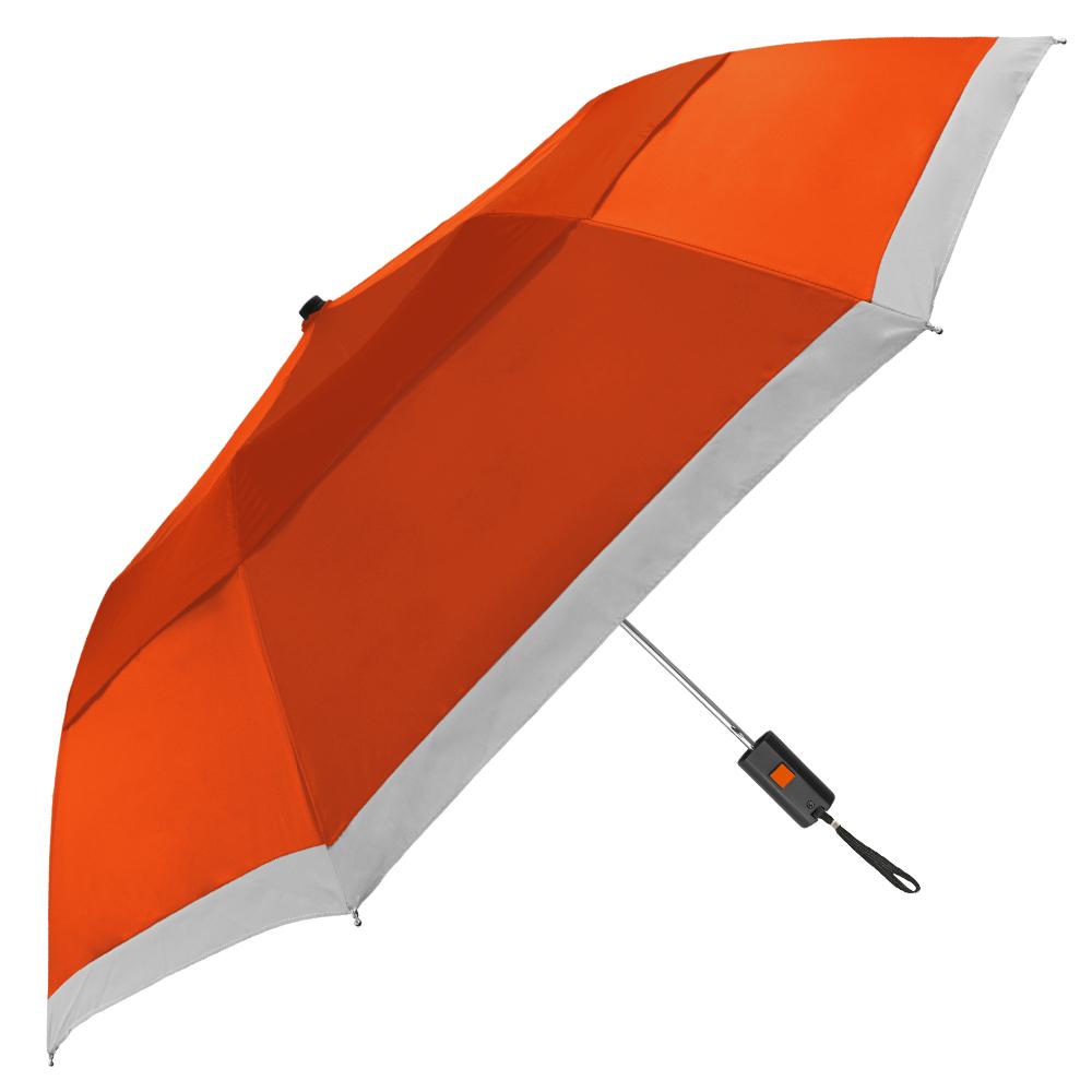 Wholesale Reflective Strip Vented Folding Umbrella