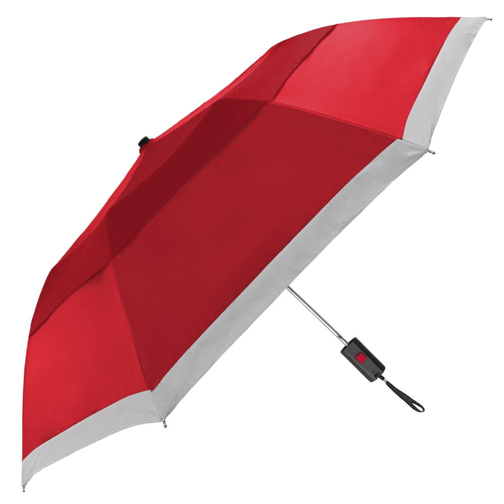 Wholesale Reflective Strip Vented Folding Umbrella