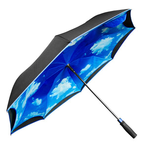 Wholesale Auto Open Blue Sky Inverted Umbrella