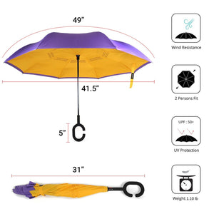 Wholesale Double Layer Two Tone Colorful Inverted Umbrella