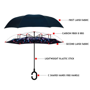 Wholesale Spring Feather Double Layer Inverted Umbrella