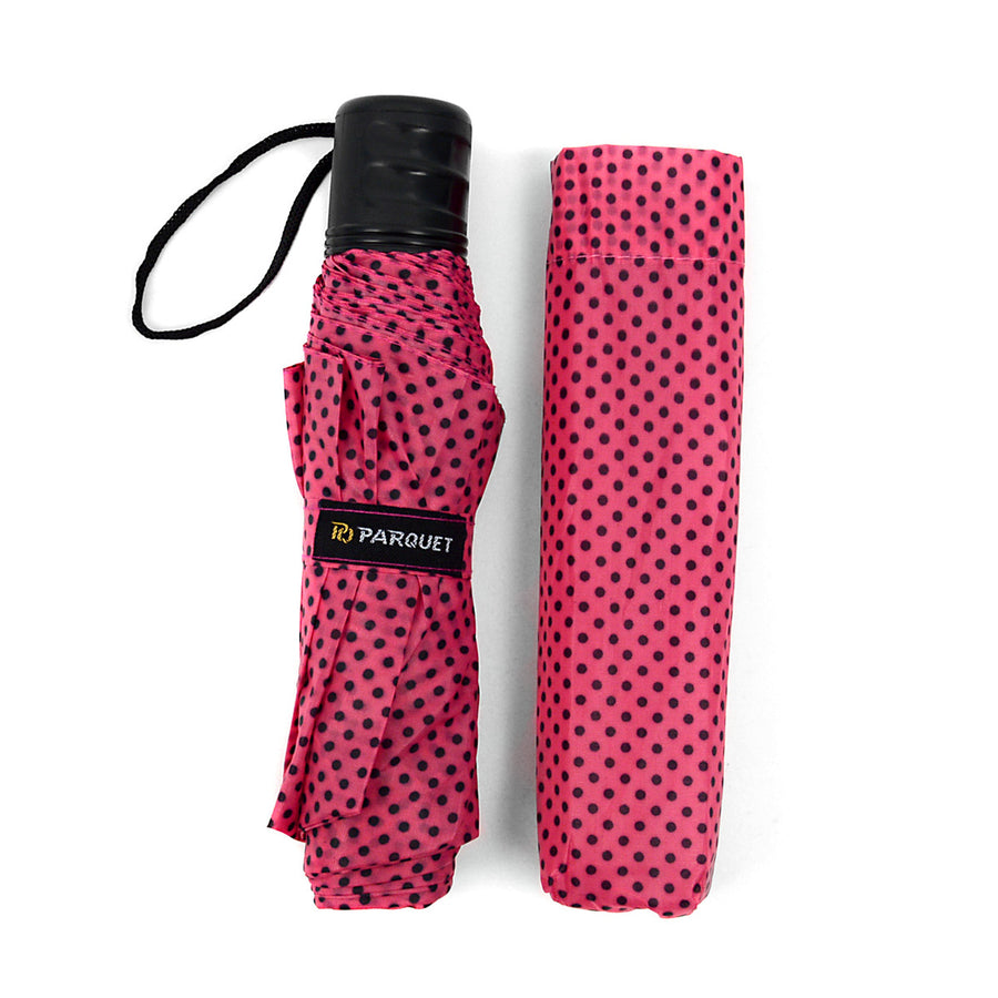 Wholesale Polka-Dot Telescopic manual Open folding Umbrella